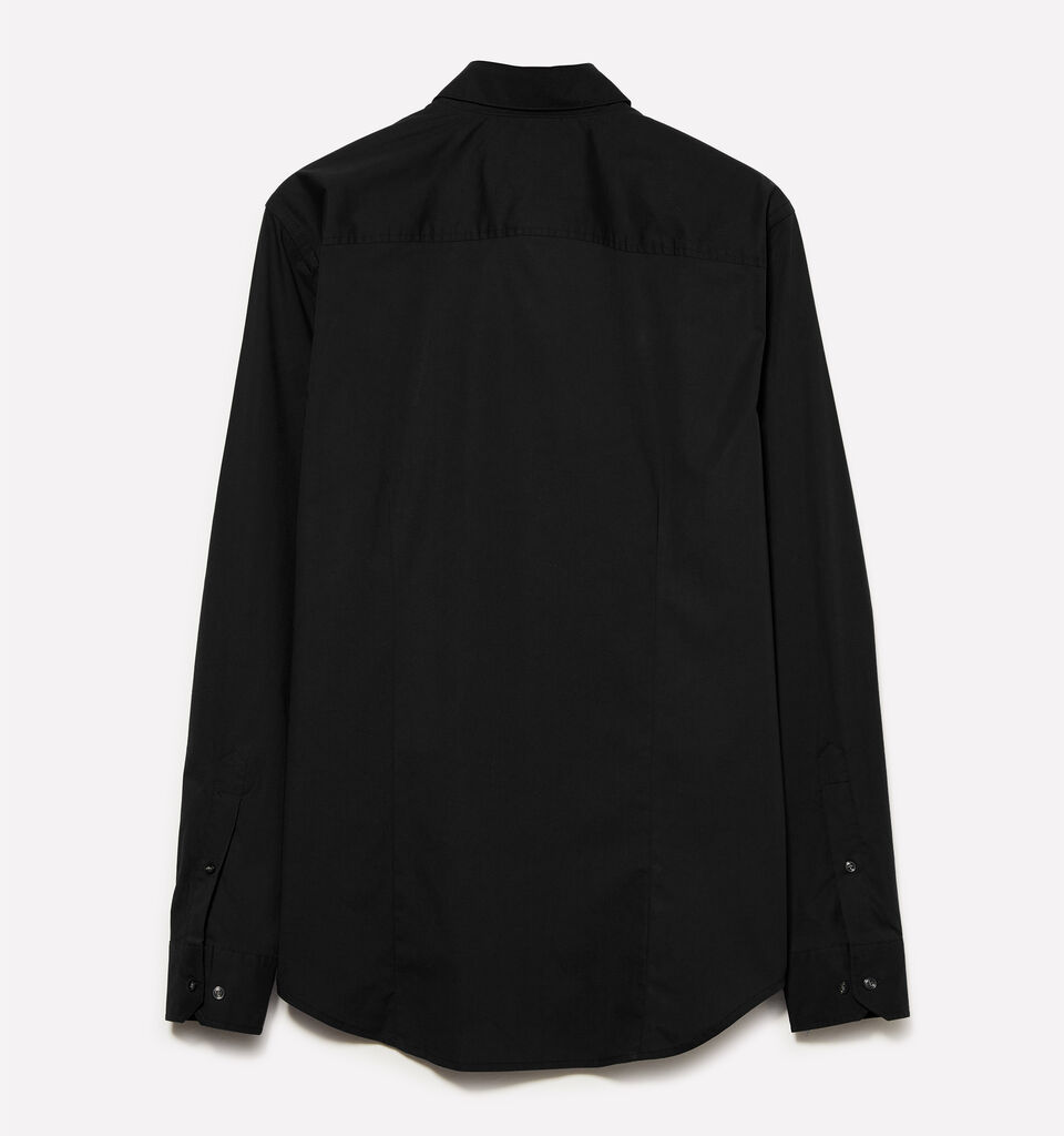 Black slim fit shirt - men's slim fit shirts - Black | Sisley image number 2